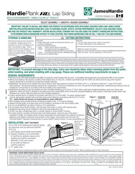 HardiePlank HZ5 Installation Instructions - James Hardie