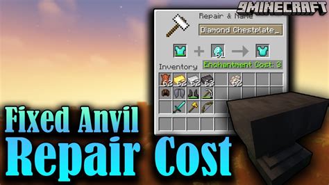 Fixed Anvil Repair Cost Mod (1.19.2, 1.18.2) - Choose Your Own Rate ...