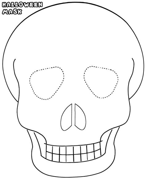 Halloween Skull Mask coloring page - Download, Print or Color Online ...