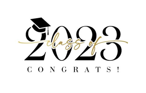 Premium Vector | Class of 2023 with graduation hat. Calligraphy lettering, You did it. Diploma ...