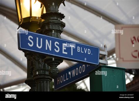 Sunset Blvd street sign Stock Photo - Alamy