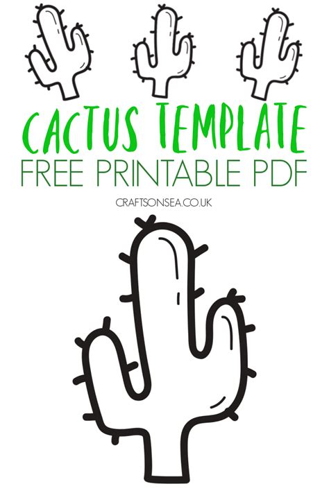 Cactus Template (Free Printable PDF) - Crafts on Sea