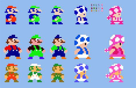 10x Sprite - SMM2 Players in the style of Arcade M by Abbysek on DeviantArt