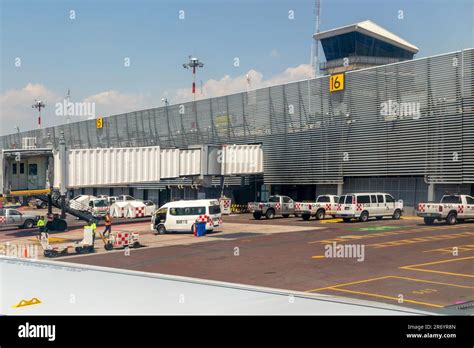 Terminal building, Terminal 1, Benito Juarez International Airport, Mexico City, Mexico Stock ...