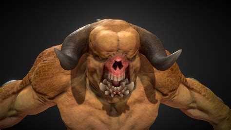 DOOM Hellknight redesign fan-art (t-posed) - 3D model by Sergey Makarich (@truemakar) [0dcbd6a ...