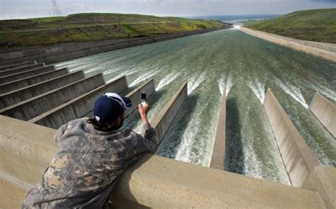 Gushing spillway is Fort Peck's newest tourist attraction