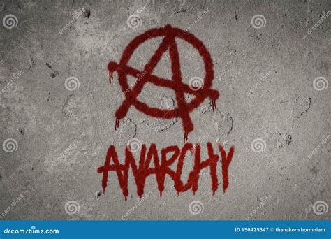 Anarchy Symbol Spray Painted on the Wall Stock Image - Image of anarchic, antisocial: 150425347