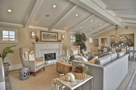 60 Spectacular Living Rooms with a Coffered Ceiling (Photos)