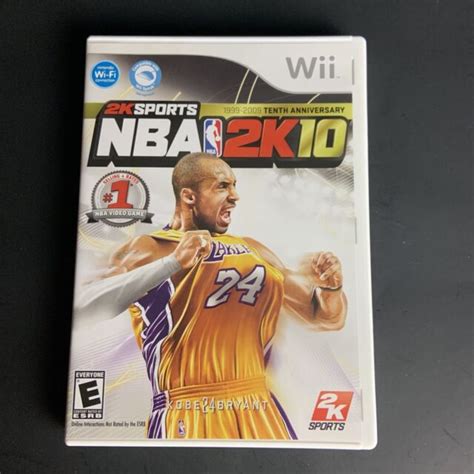 NBA 2K10 Basketball Kobe 24 Bryant Nintendo Wii Complete 1999-2009 ...