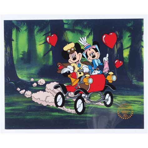 Walt Disney Mickey Mouse & Minnie Mouse "Nifty Nineties" LE 11x14 (2) Piece Animation Serigraph ...