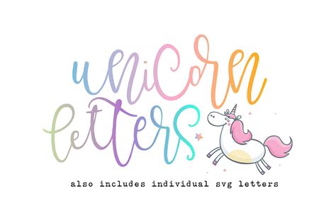 Unicorn Letters Font & SVG Letters | Stunning Script Fonts ~ Creative Market