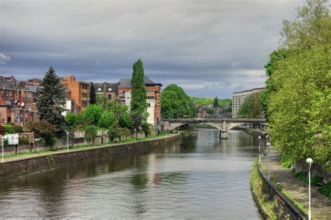 Banks of Sambre River, Namur, Belgium Stock Photo - Image of chestnut, horse: 71077910