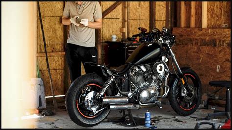 I Built a Bobber in 1 Month | 1990 Yamaha XV1100 Bobber Project - YouTube