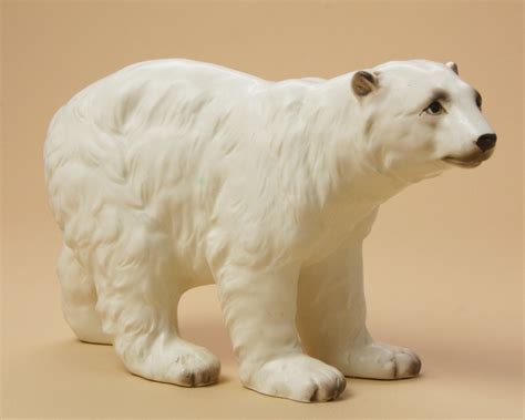 Large Polar Bear Figurine Ceramic Statue