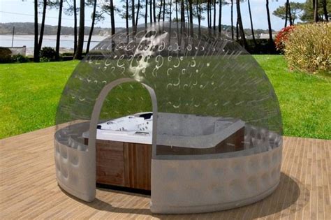 This Inflatable Hot Tub Solar Dome Will Keep Your Heating Bill Down Through The Winter | Vasca ...