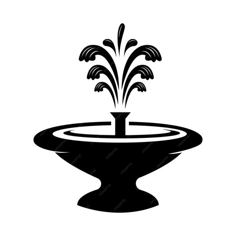 Premium Vector | Water fountain icon logo vector design template