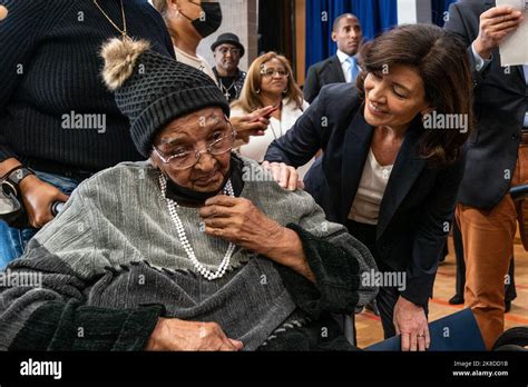 Governor Kathy Hochul with local officials and husband William Hochul ...