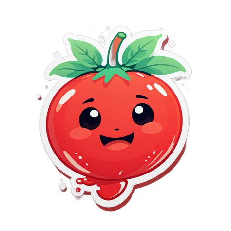 I made an AI sticker of cute tomato swimming