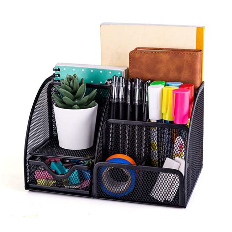 Buy MDHAND Office Desk Organizer and Accessories Desk Drawer Organizer with 6 Compartments, Mesh ...