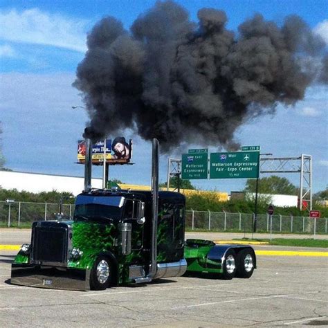 Peterbilt custom 379 Rollin coal | Semi trucks, Big trucks, Diesel trucks