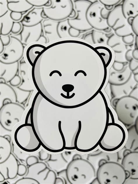 Ultimate Sticker Pack Cute Polar Bear Die Cut Waterproof | Etsy