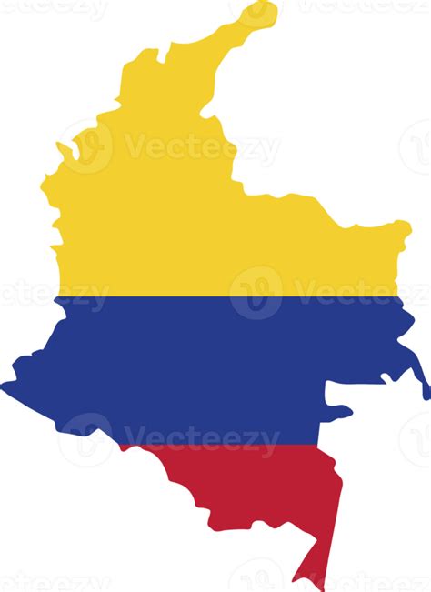 color de la ciudad del mapa de colombia de la bandera del país ...