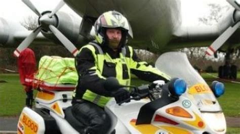 Blood Bikes mark decade of help in three counties - BBC News