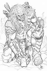 Alien Vs Predator Coloring Pages sketch template