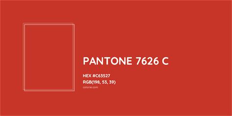 About PANTONE 7626 C Color - Color codes, similar colors and paints - colorxs.com