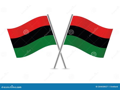 Kwanzaa Crossed Flags on White Background. Stock Vector - Illustration ...