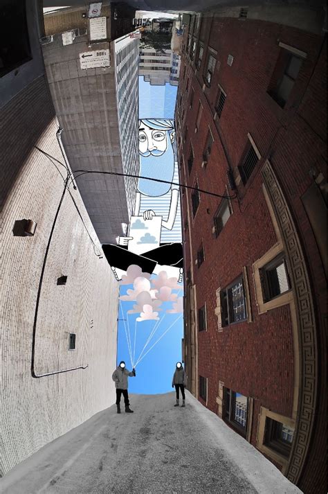 Transforming the Sky Between Buildings Into Elaborate Doodles | Sky art, City drawing, Creative ...