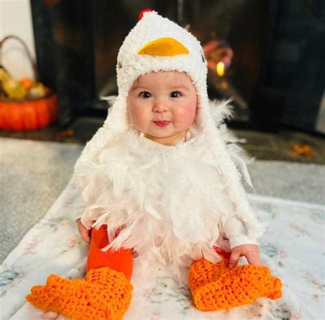 Baby Chicken Costume, Halloween, Toddler Costume, Chicken Hat ...