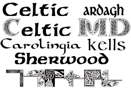 Free Celtic Fonts | Literary Spring Designs