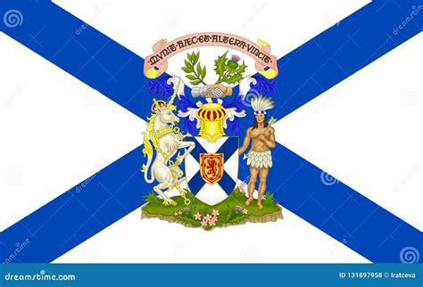 Flag of New Scotland, Canada Stock Illustration - Illustration of scotia, nuadh: 131897958