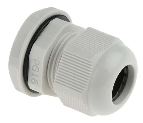 RS PRO Nylon PG16 Cable Gland With Locknut, 14mm, IP68, Grey - RS Components Vietnam