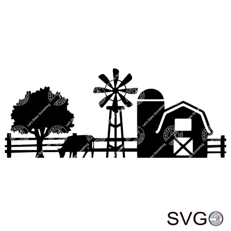 Farm Scene SVG Cricut Digital Download Gift Shirt Sign - Etsy