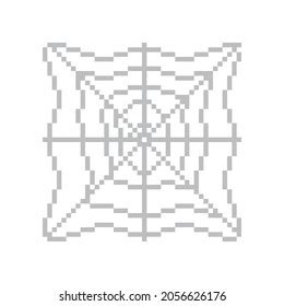 Spider Web Icon Pixel Art Halloween Stock Vector (Royalty Free ...