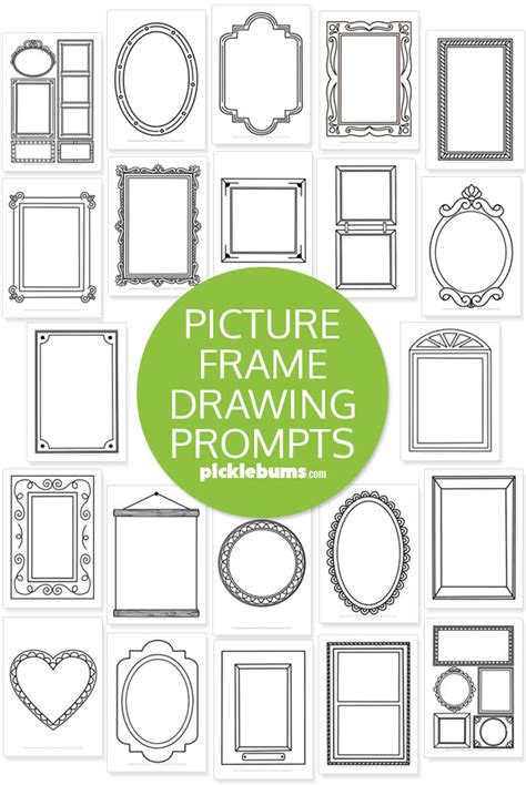 Picture Frame Drawing Prompts - Picklebums - Playful Printables Shop