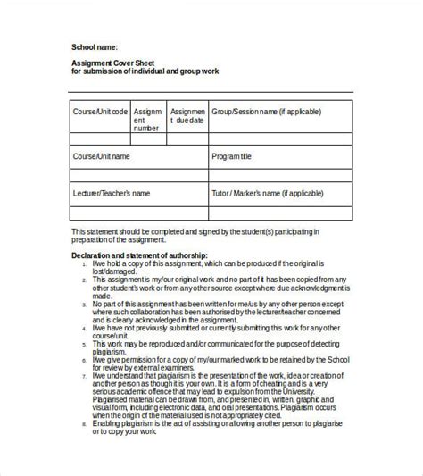 Assignment Sheet Template - Professionally Designed Templates