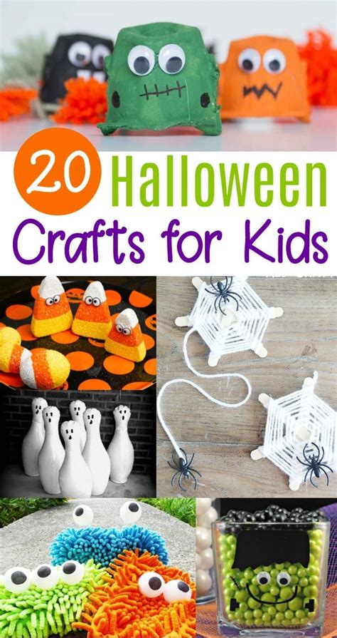 20 Cute & Easy Halloween Crafts for Kids