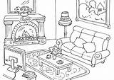 Coloring Page living room  Free Printables Img 25997 sketch template