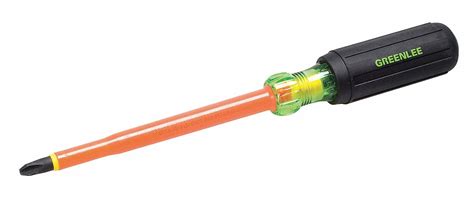 GREENLEE, #3 Tip Size, 10 3/4 in Overall Lg, Insulated Phillips Screwdriver - 11L610|0153-35-INS ...