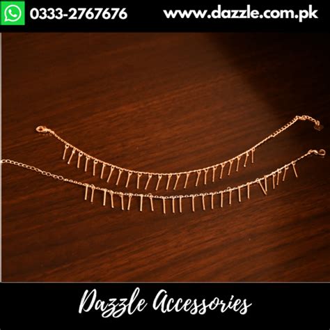 Gold Plated Beautiful Anklets Pair - Dazzle Accessories