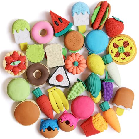 Buy Mr. PenFood Erasers, Erasers, 30Pcs, Puzzle Erasers, Take Apart Erasers, Fruit Erasers, Pull ...