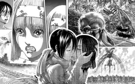 Download Aot Manga Mikasa And Eren Wallpaper | Wallpapers.com