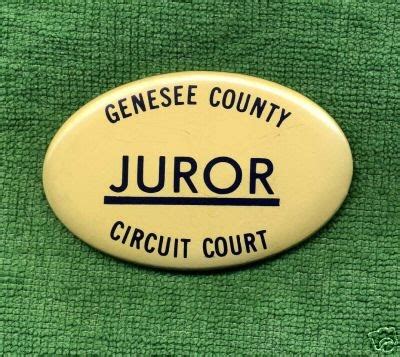 Flint Expatriates: Flint Artifacts: Genesee County Circuit Court Juror