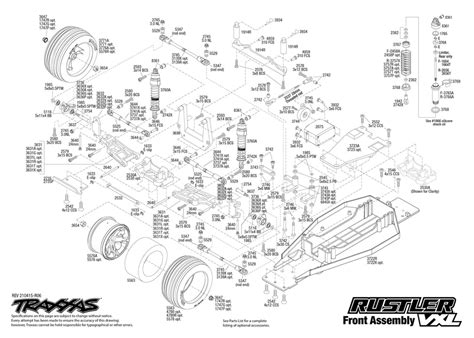 Traxxas Rustler VXL Parts Exploded View (37076-4) — Adventure Hobbies & Toys