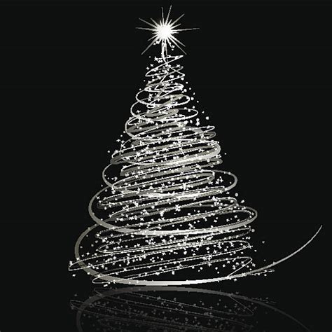 Christmas Tree On Black Illustrations, Royalty-Free Vector Graphics & Clip Art - iStock