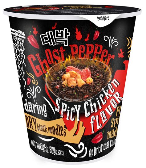 Buy Daebak Ghost Pepper Spicy Chicken Black Noodles (2.82oz, Pack of 6) Online at desertcartUAE