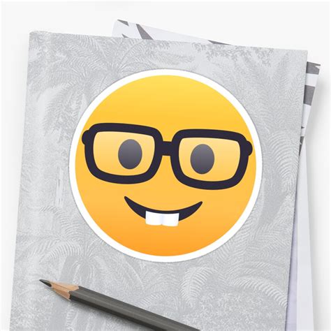 "Nerd Face Emoji" Stickers by joypixels | Redbubble